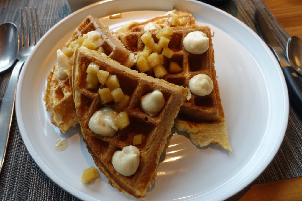 Canele Waffle with Apples, TRUSS Breakfast Review, Four Seasons Napa