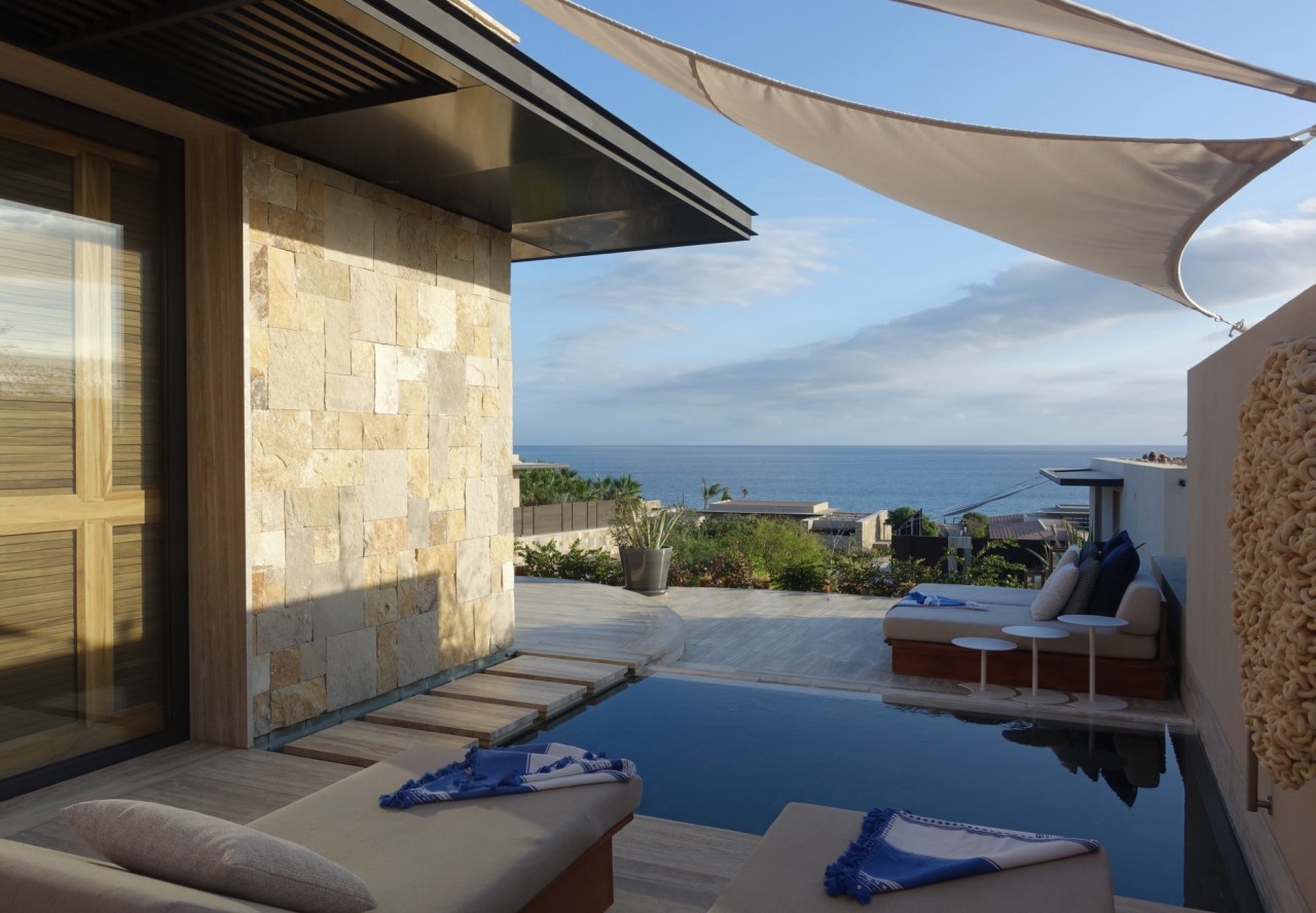 Plunge Pool Loungers and Day Bed, Ocean View Plunge Pool Ground Floor Room, Zadun