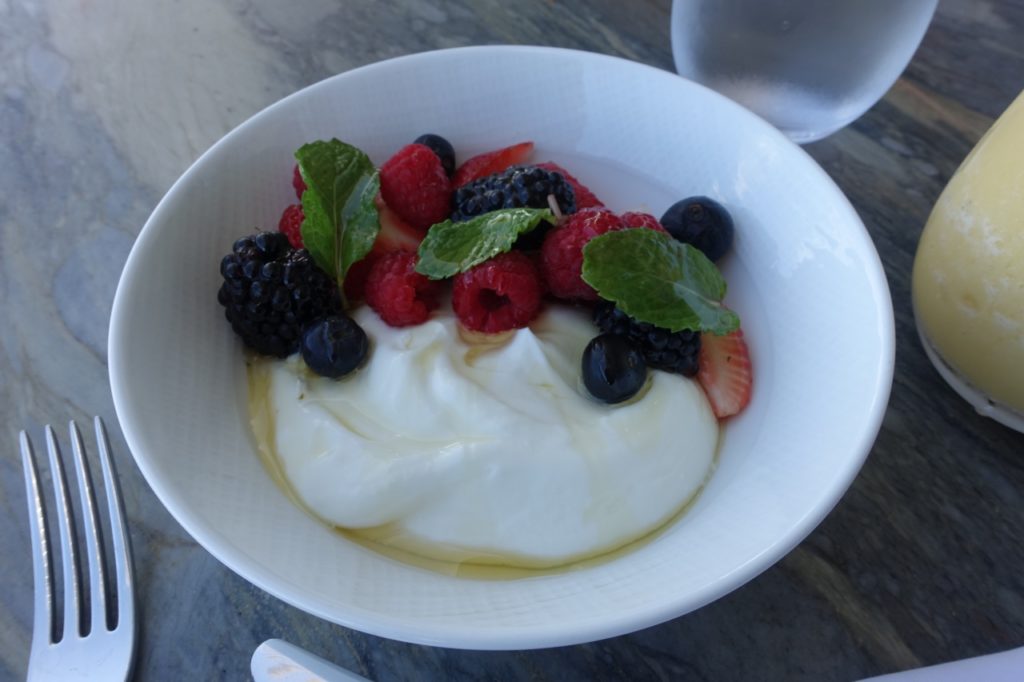 Greek Yogurt with Berries and Thyme Honey, Four Seasons Los Cabos