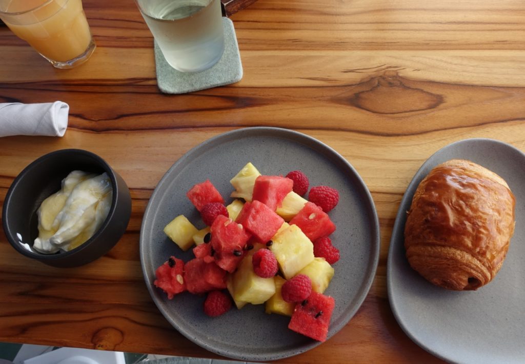 Fresh Fruit and Pain au Chocolat, Breakfast at The Cape, a Thompson Hotel