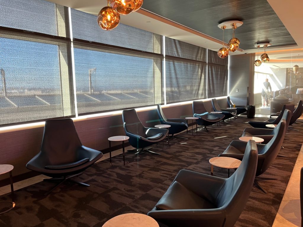 Seating, United Polaris Lounge SFO Upper Floor
