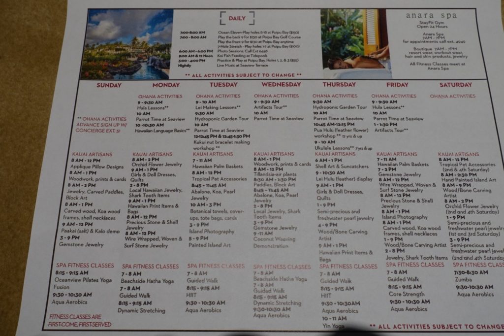 Grand Hyatt Kauai Activities