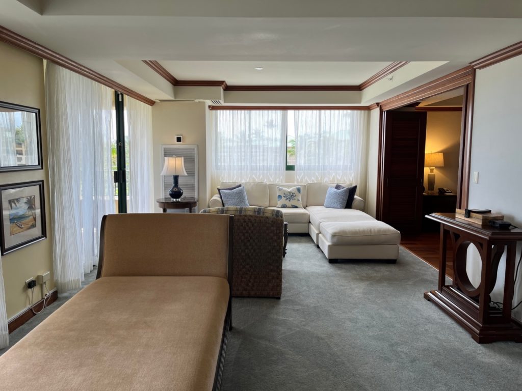 Deluxe Suite Living Area, Grand Hyatt Kauai Review