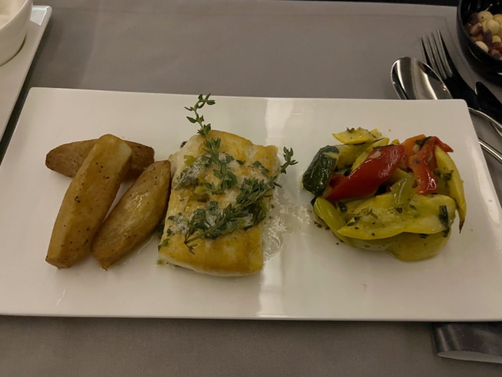 Fish Main Course, Turkish Airlines Business Class 