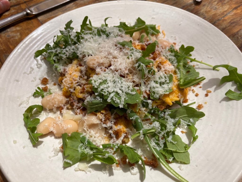 Heavenly Scramble with Merguez Sausage, Foreign Cinema brunch review