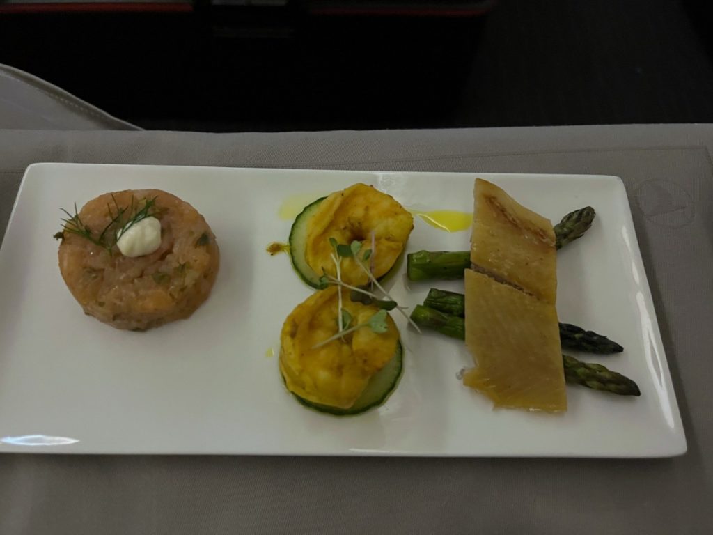 Seafood Appetizer, Turkish Airlines Business Class 