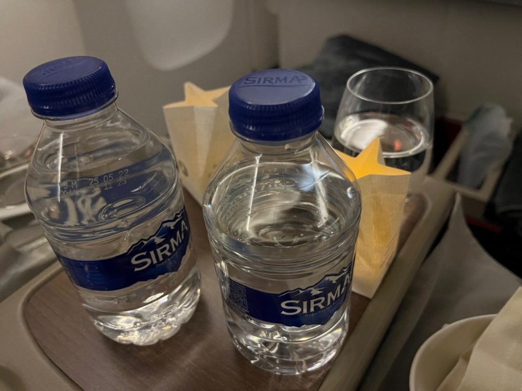 Bottled Water, Turkish Airlines Business Class 
