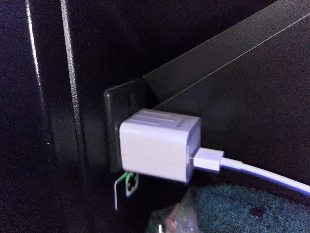 Turkish Airlines Business Class Power Outlet in a Tricky Location Under the Armrest