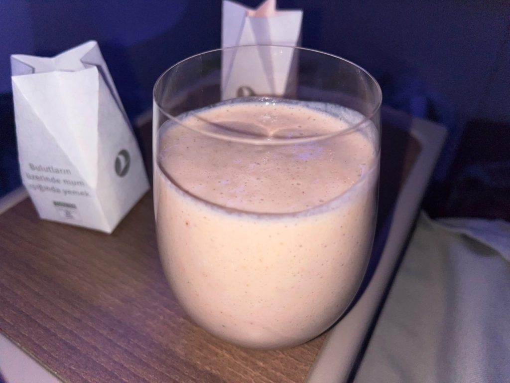 Breakfast Smoothie, Turkish Airlines Business Class 