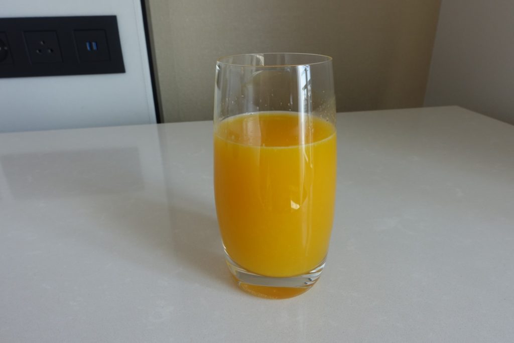 Fresh Squeezed Orange Juice Welcome Drink, Hyatt Paris Madeleine
