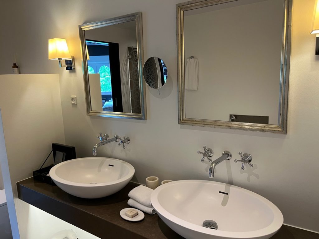 Junior Suite Bathroom Double Sinks, Nimb Hotel Review