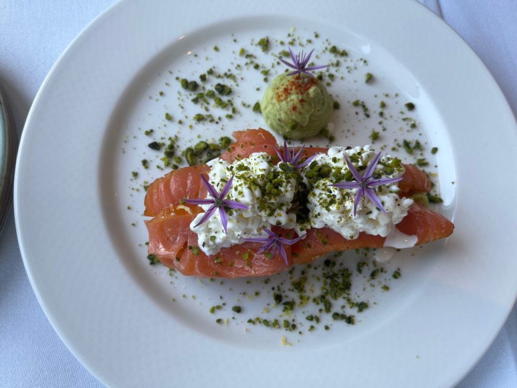Spinach Waffles with Smoked Salmon, Nimb Brasserie