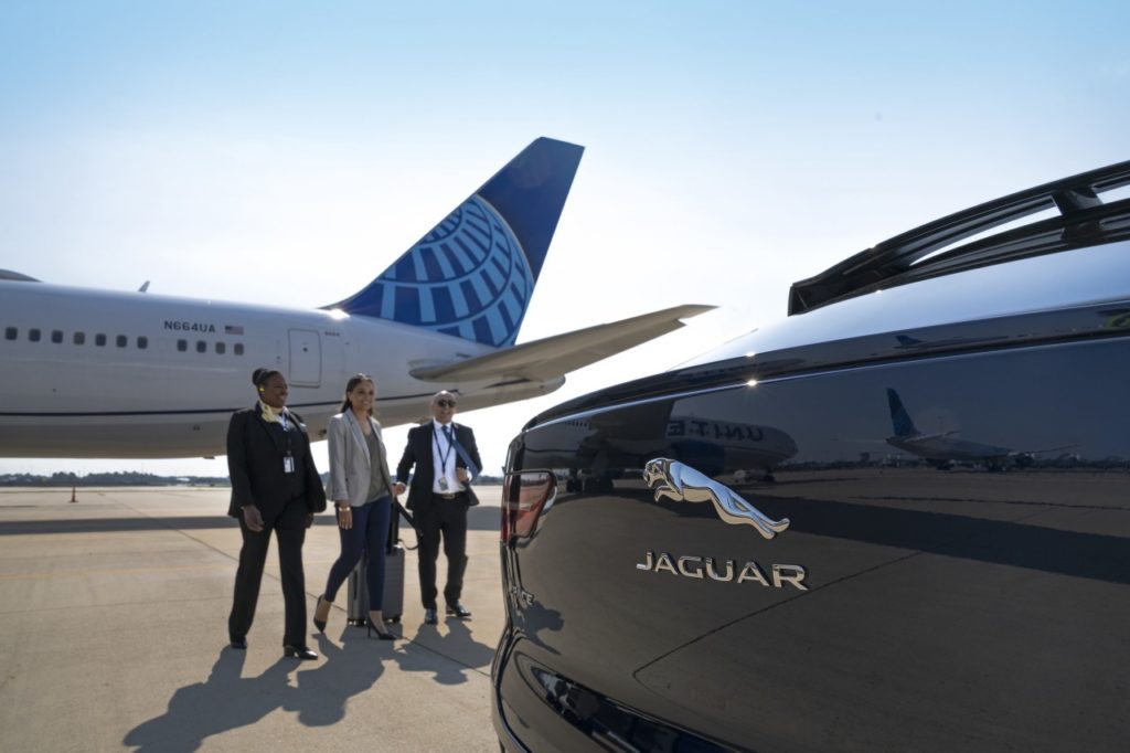 United Airlines and Jaguar All Electric Gate to Gate Transfers