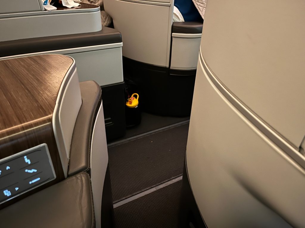 Narrow Access to Seat, TAP Air Portugal Business Class