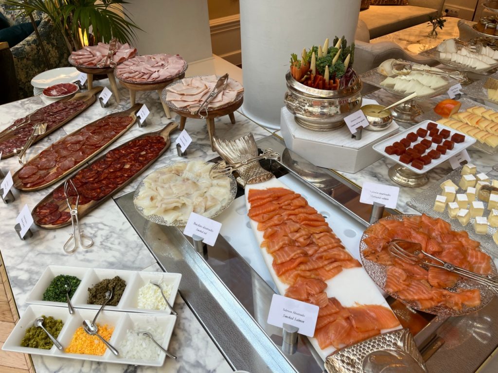 Breakfast Buffet Smoked Salmon and Cold Cuts, Mandarin Oriental Ritz Madrid
