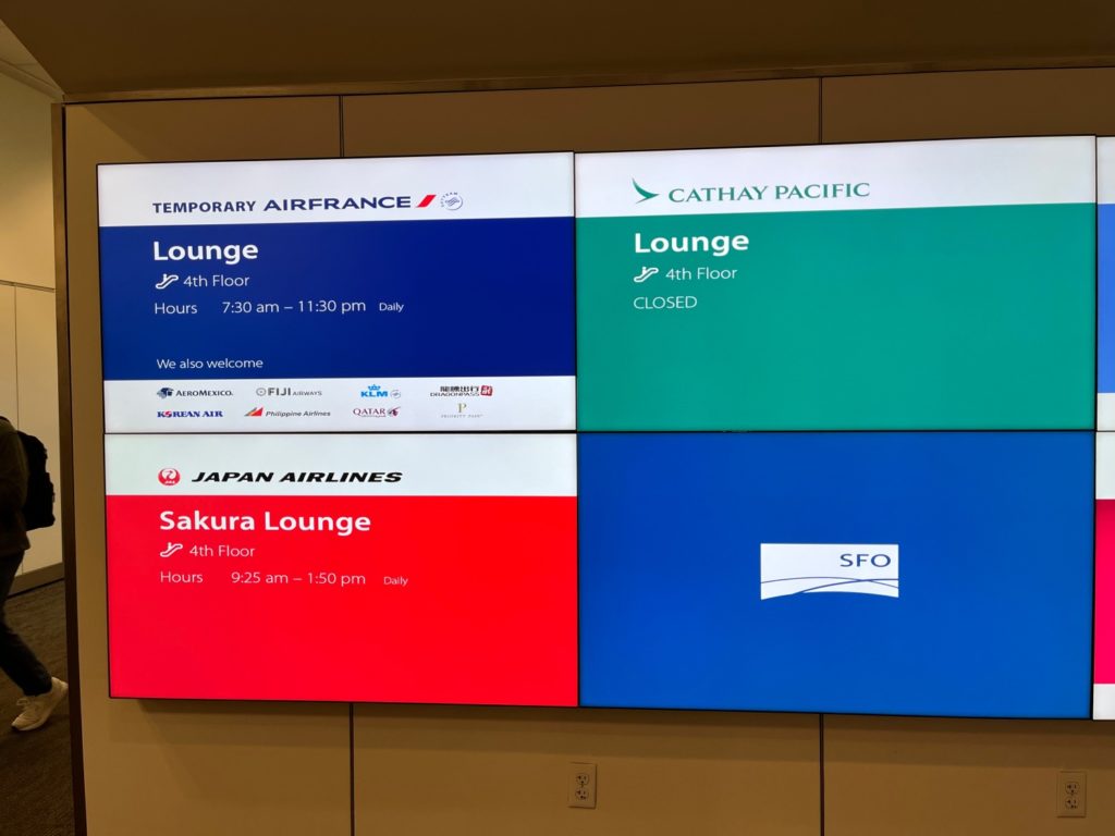 JAL Sakura Lounge SFO Hours