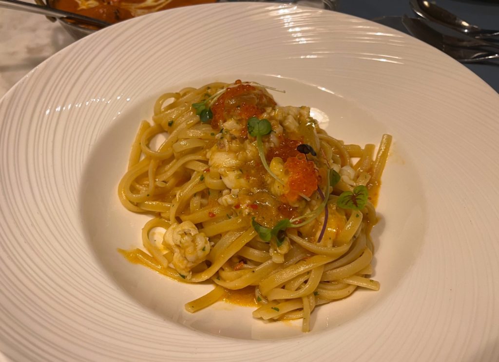 St Regis Maldives Review: Alba Dinner, Lobster Linguine with Caviar