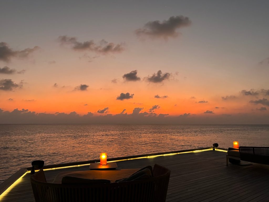 Whale Bar Sunset, St. Regis Maldives Review