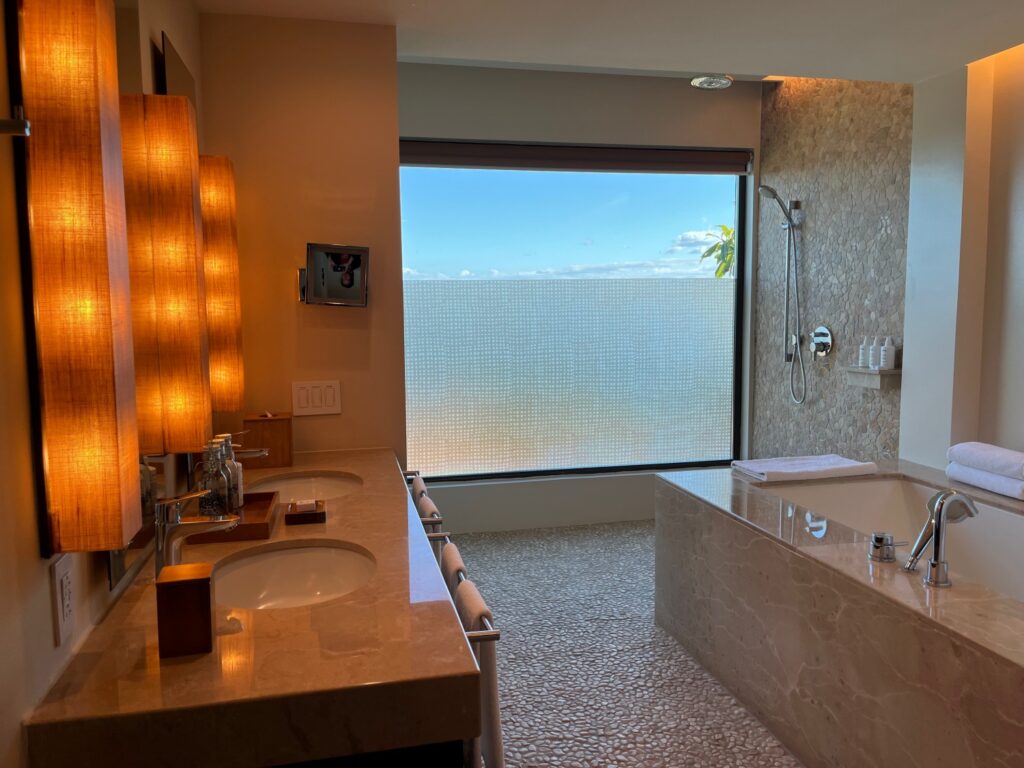 Andaz Bay View Suite Bathroom, Andaz Costa Rica Review