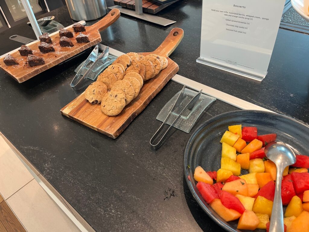 Dessert, British Airways Lounge, SFO