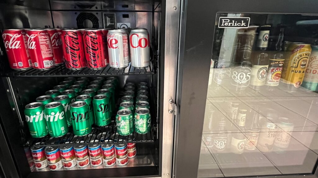 Coca-Cola, Sprite, Drinks at British Airways Lounge, SFO