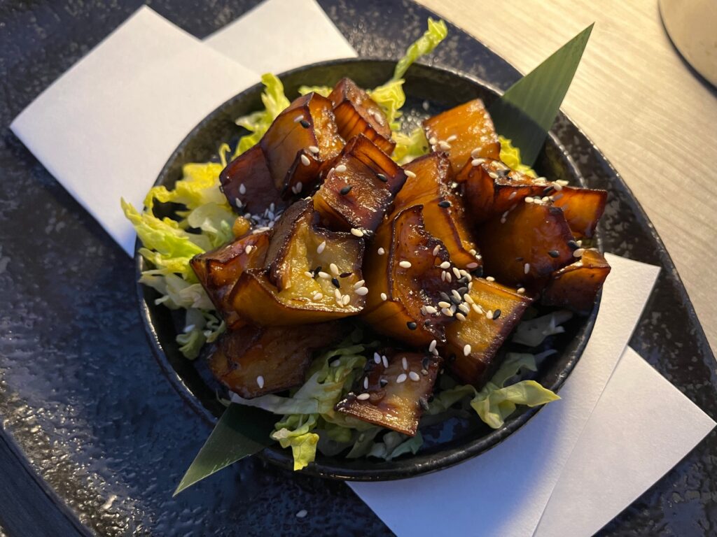 Nasu Miso Eggplant at Eau Bar, Ritz-Carlton Maldives Review