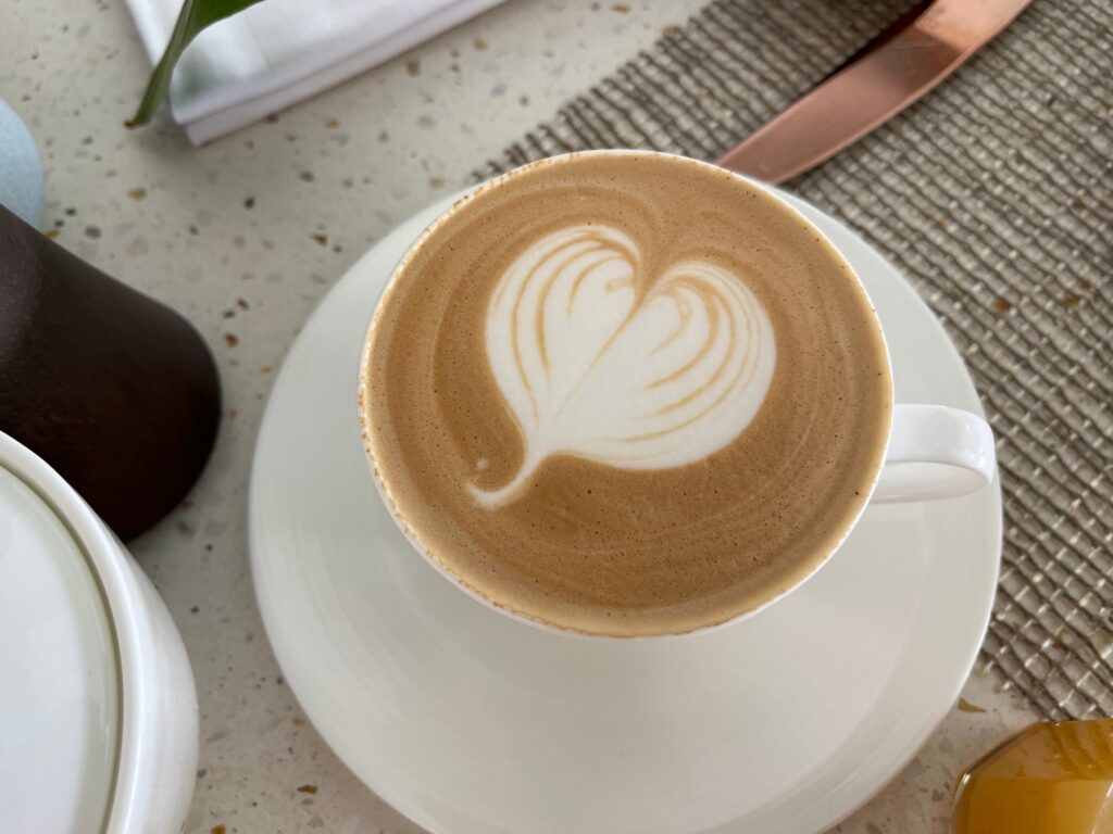 Breakfast Cappuccino at La Locanda, Ritz-Carlton Maldives