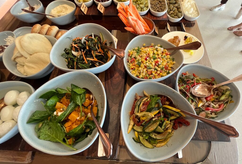 Salads at Breakfast Buffet at La Locanda, Ritz-Carlton Maldives