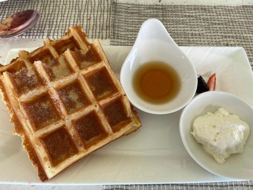 Waffle, Breakfast at La Locanda, Ritz-Carlton Maldives