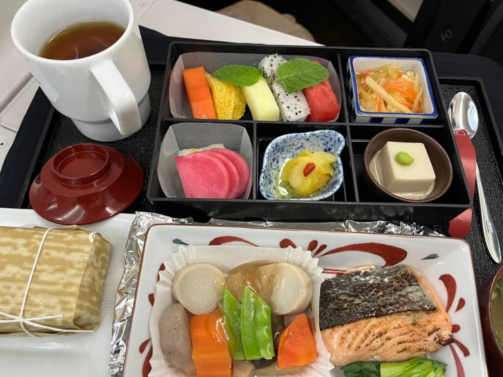 JAL Business Class Japanese Breakfast