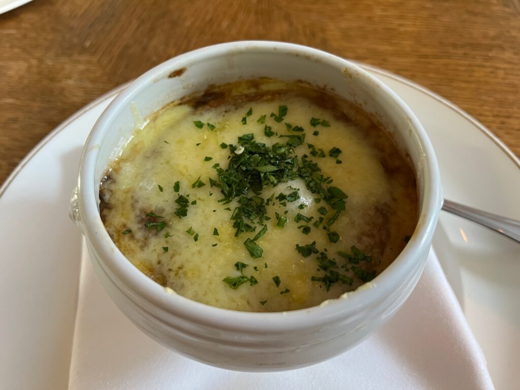 French Onion Soup, Brasserie Prince Dinner Review, The Balmoral