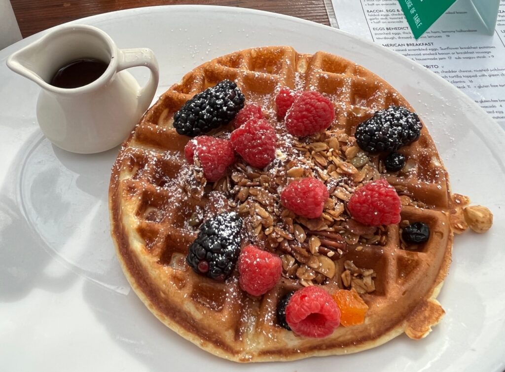 Granola Waffle, Sunflower Caffe Sonoma Review