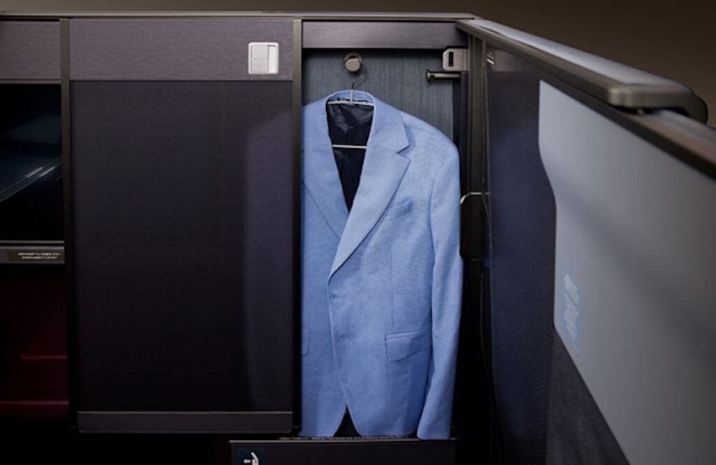 Japan Airlines New A350 Business Class Suite Wardrobe