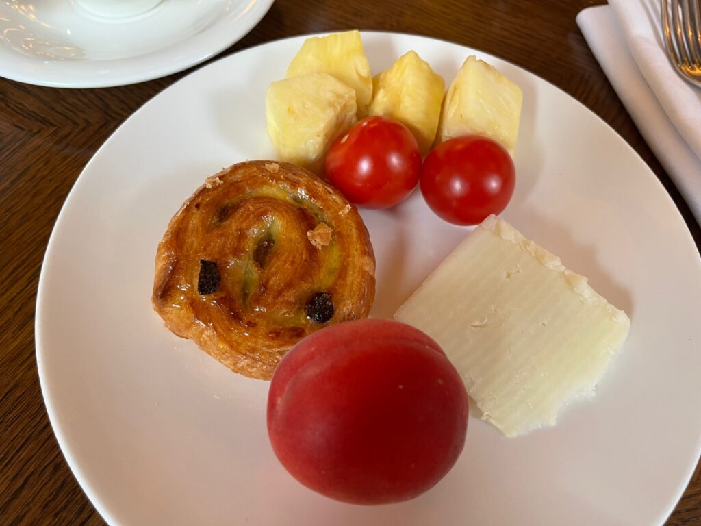 Fruit, Cheese, Pastry from Brasserie Prince Breakfast Buffet, The Balmoral Hotel Edinburgh
