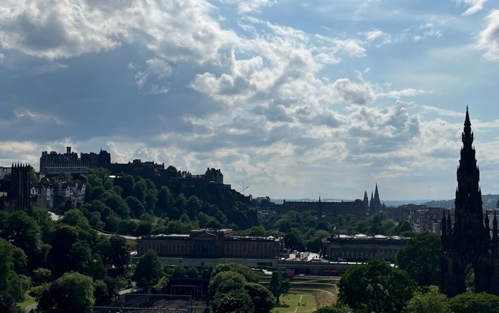 View of Edinburgh Castle from Deluxe Castle View Room, The Balmoral