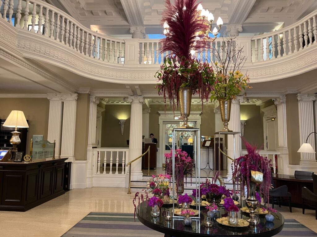 Lobby Flowers, The Balmoral Edinburgh Hotel Review