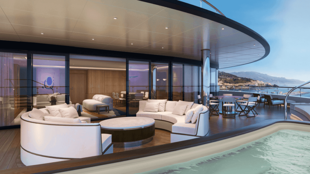 Four Seasons Yacht Signature Suite, the Funnel Suite with private wading pool