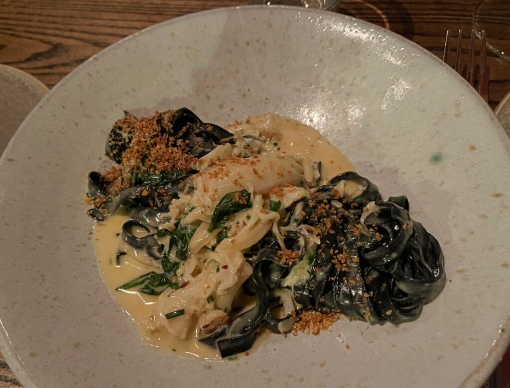 Squid Ink Pasta with Dungeness Crab, Seven Hills, San Francisco Restaurant Review