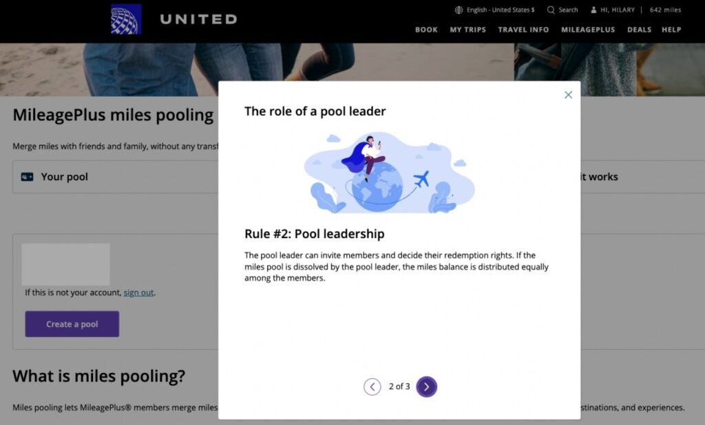 United Mileage Pooling: Pool Leadership
