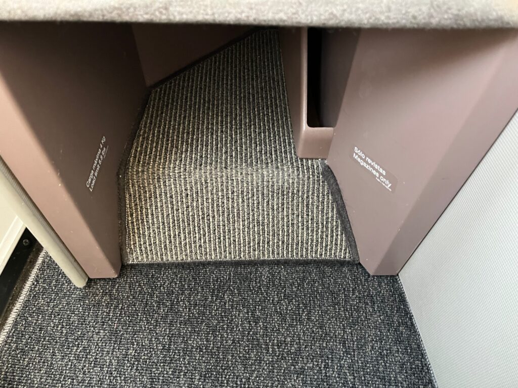 Iberia Business Class Seat Footwell, A330