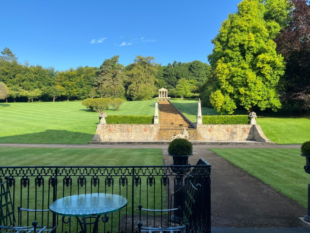 View from Ballyfin Dining Room