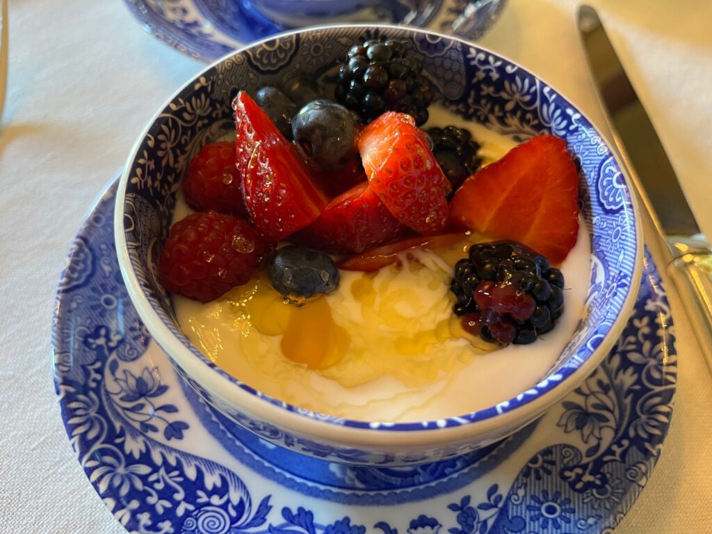 Yogurt with Berries and Honey, Ballyfin Breakfast