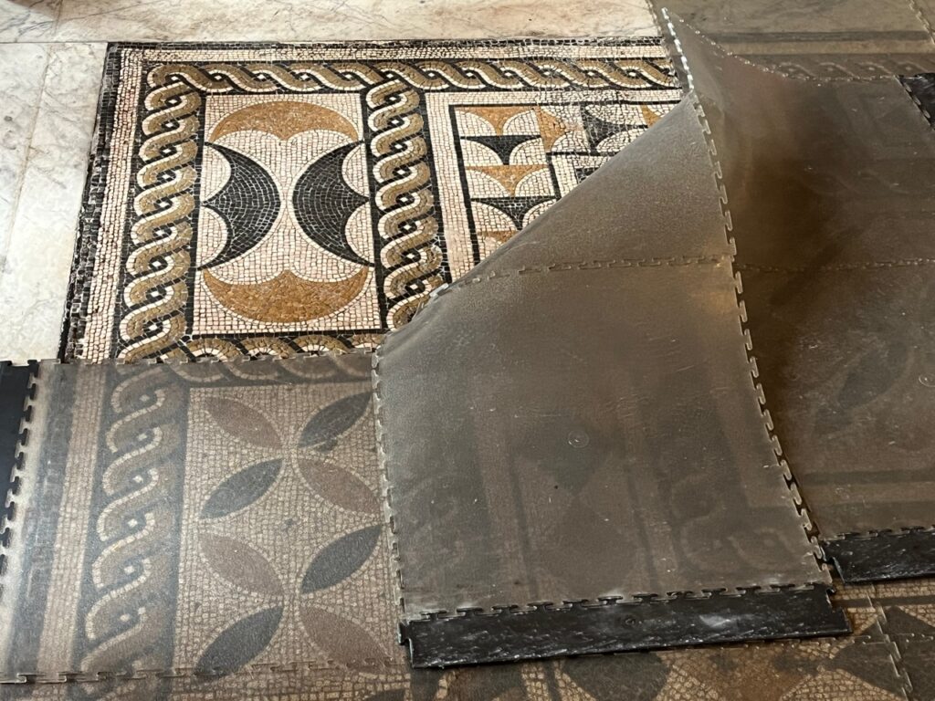 Pompeii mosaic in Ballyfin's reception