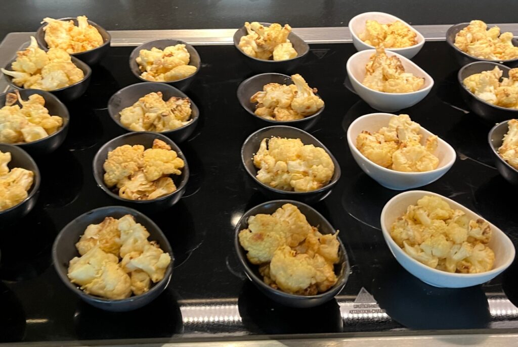 Roasted Cauliflower, Chase Sapphire Lounge Boston Review