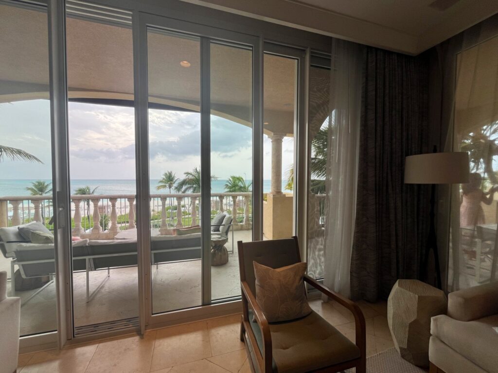 Four Bedroom Premier Residence Terrace Off of Dining Room, Grace Bay Club Review, Turks and Caicos