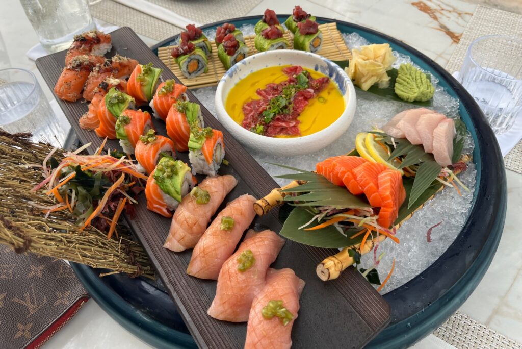 Sushi and Sashimi, Infiniti Bar, Grace Bay Club Review, Turks and Caicos