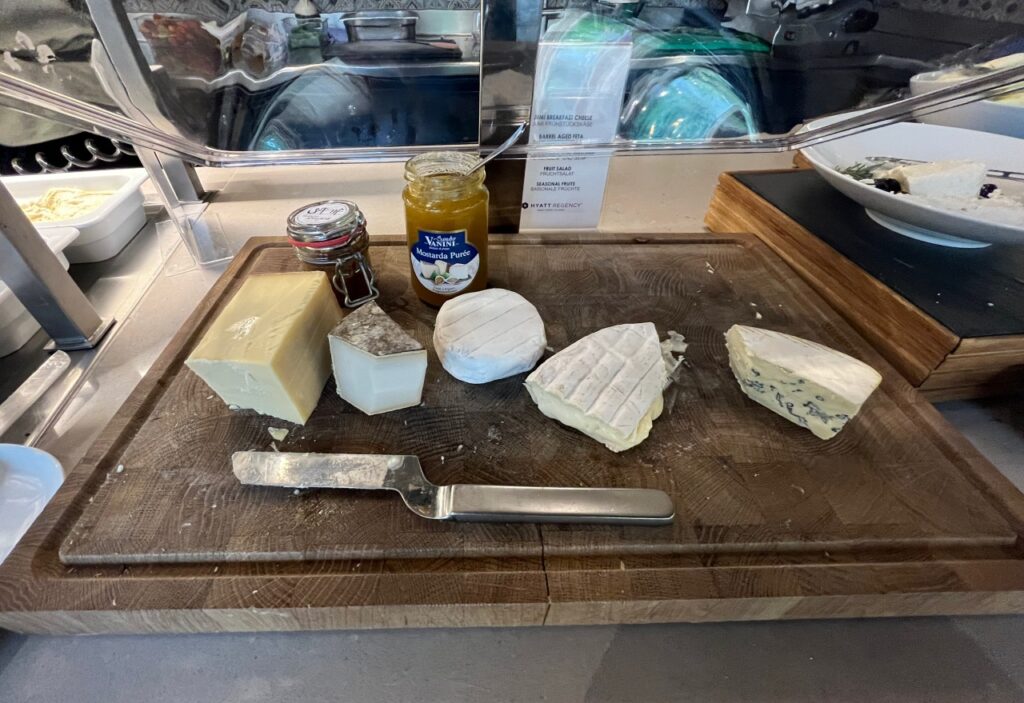 Breakfast Buffet Cheeses, Hyatt Regency Zurich Airport The Circle Review
