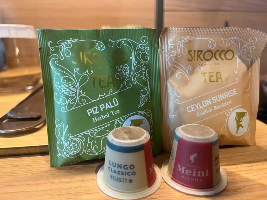 Sirocco Tea, Julius Meinl Coffee Pods, Hyatt Regency Zurich Airport The Circle Review