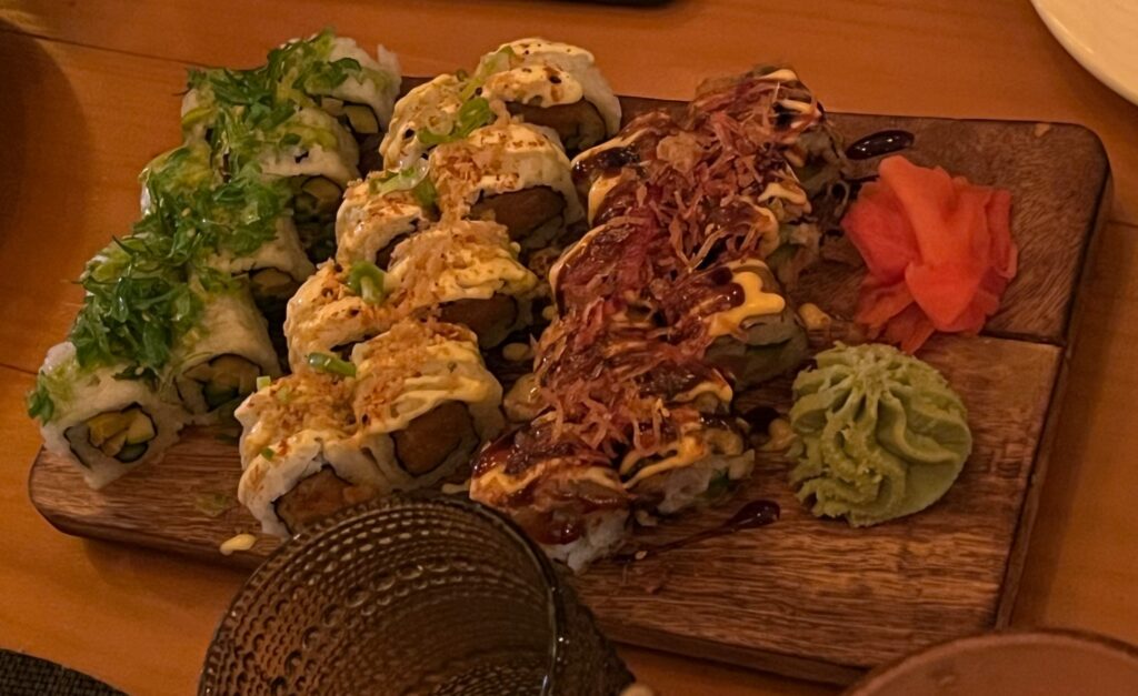 Sushi Rolls, Sui-Ren Restaurant, Shore Club, Turks and Caicos
