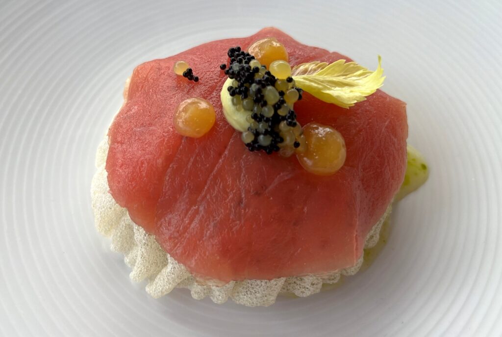 Tuna Carpaccio Appetizer, Dream Estate, Ambergris Cay, Turks and Caicos Review